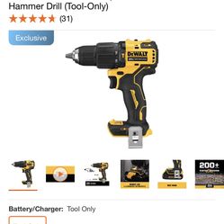DEWALT Atomic 20-Volt Max Cordless Brushless Compact 1/2 in. Drill/Driver (Tool-Only)