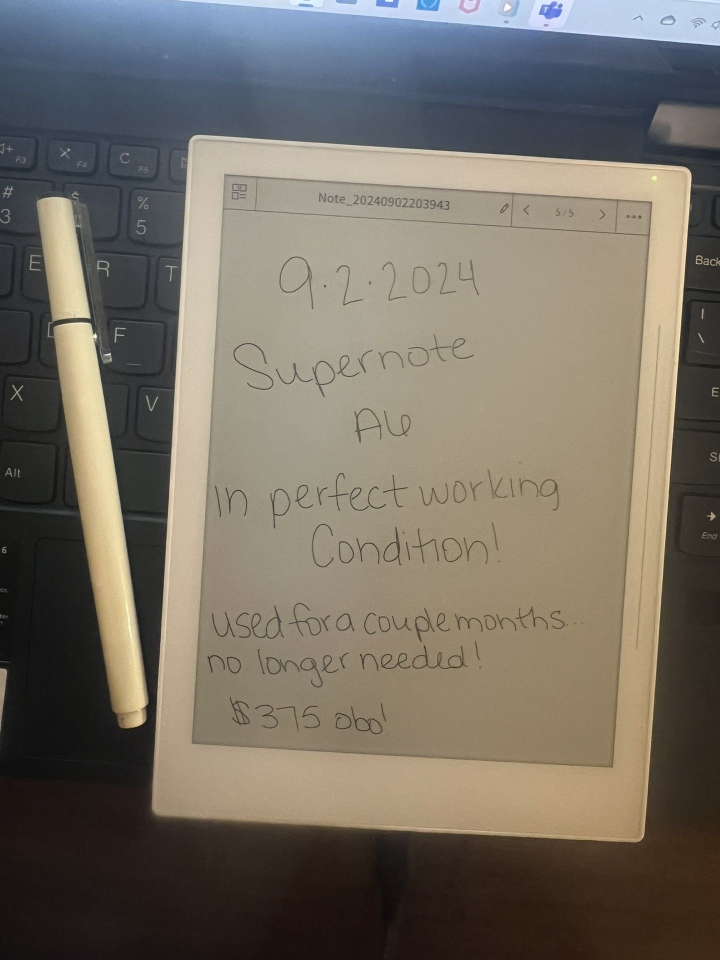 Supernote A6 Eink Notepad