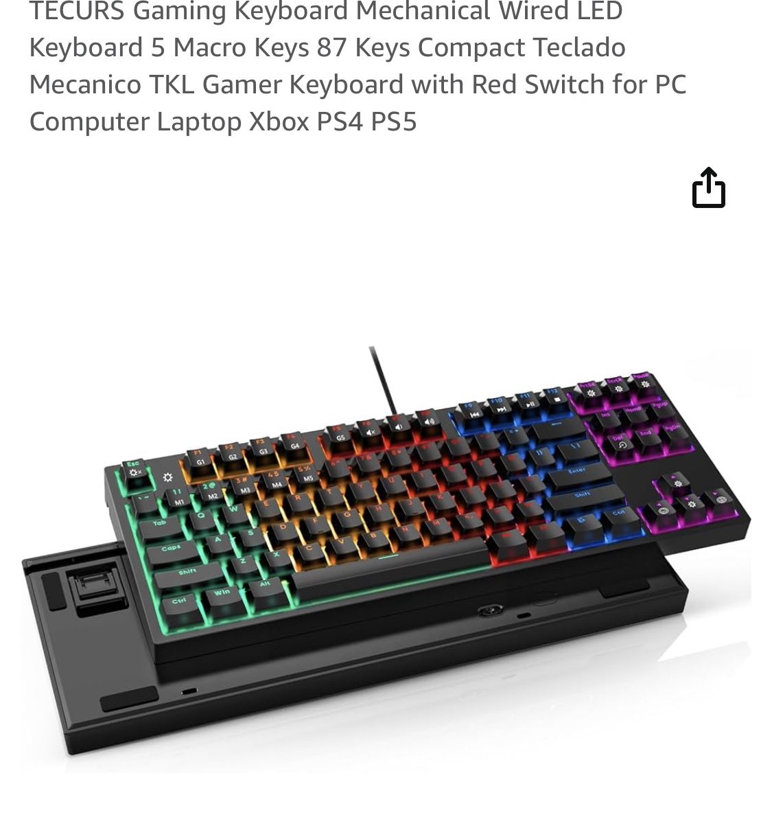 Brand New Gaming Keyboard Mechanical Wired Led