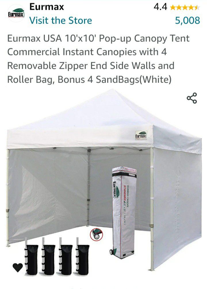 Eurmax USA 10 ' x 10' Pop-up Canopy Tent 