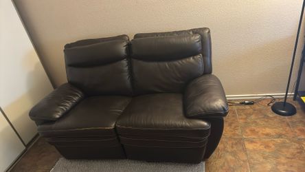 Leather Loveseat