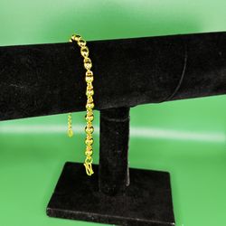 24 KT Gold Ball Anchor Anklet/Bracelet