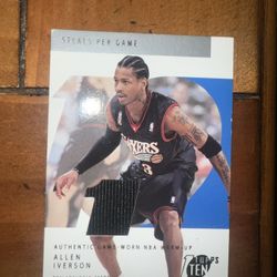 Allen Iverson Jersey Basketball Card In Good Condition 