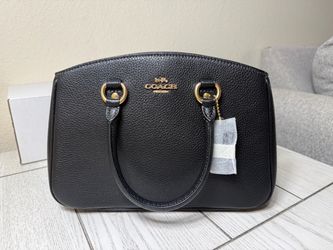 Coach Black Pebbled Leather Satchel Handbag
