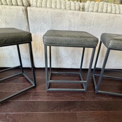 Used Black/Grey Bar Stools 