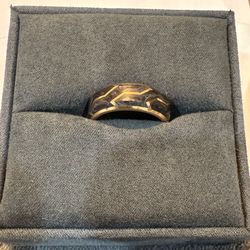 David Yurnman Forged Carbon Band Ring Size 10