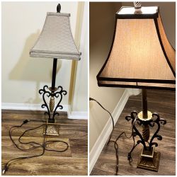 Iron Lamp -  About 37" L