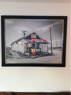 Framed vintage country store art