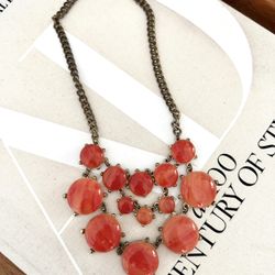 Vintage coral bubble necklace