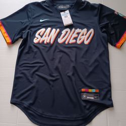 Size M San Diego Padres Men's Nike 2026 City Connect Stadium Jersey - Obsidian