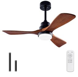 🔥 MUST GO! 42” Black Ceiling Fan with LED Light & Remote – New Open Box