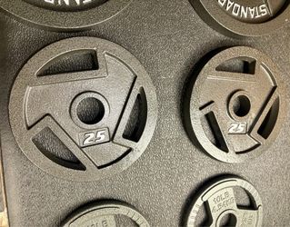 BRAND NEW Olympic  Weights Plates Set: 45s, 35s, 25s & 10s . Brute#230