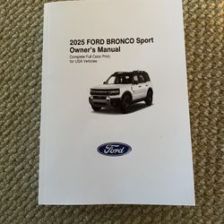 2025 Bronco Sport Owner’s Manual