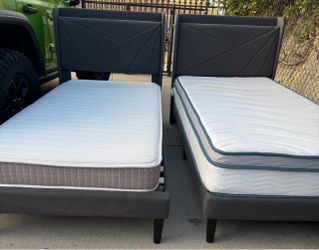 I have two nice twins beds with mattress if you like them $150 each or $300 both