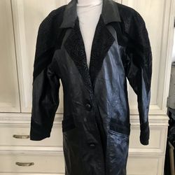 Comint clearance leather coat