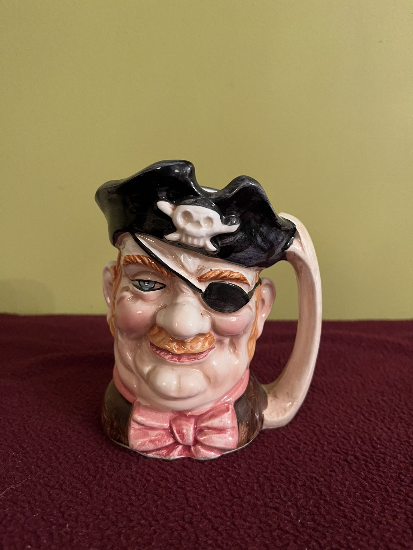 Vintage Toby Mug Pirate 5” Tall 4.5” Wide No Markings
