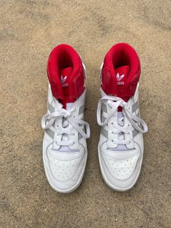 Adidas Forum Mid White Scarlet Grey Men's Size 8.5 Sneaker FY6819 Retro Basketball