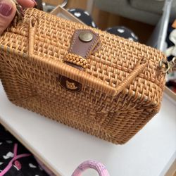 Bali Petite Purse Rattan New