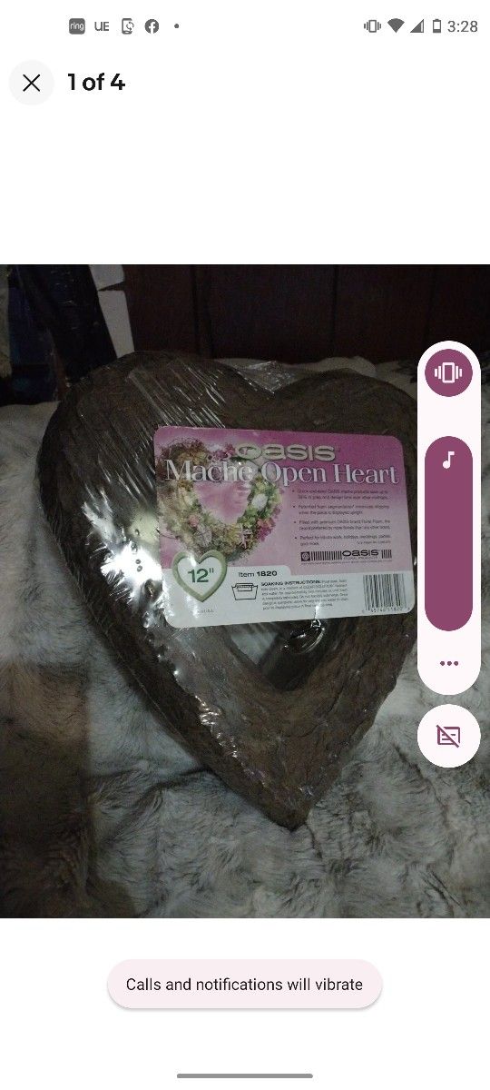 Oasis Mache Heart Florist Foam Wreaths 2 Pk