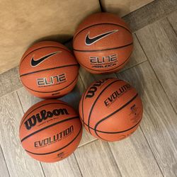 Brand New Or Like-New Nike Elite Basketball And Wilson Evolution Basketballs