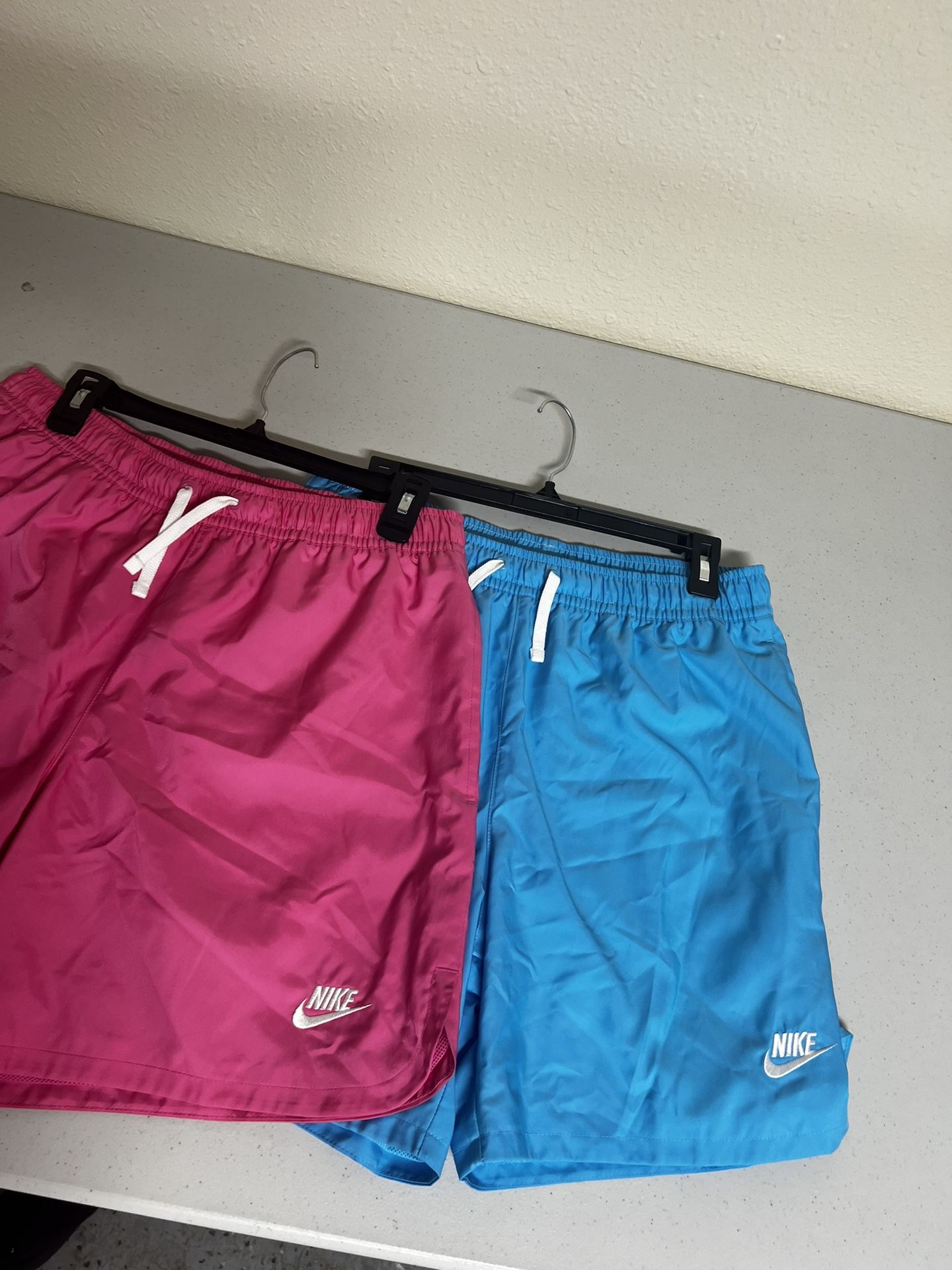 Nike pink and blue shorts