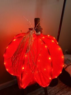 25"H Fall 3D Lighted Foldable Pumpkin