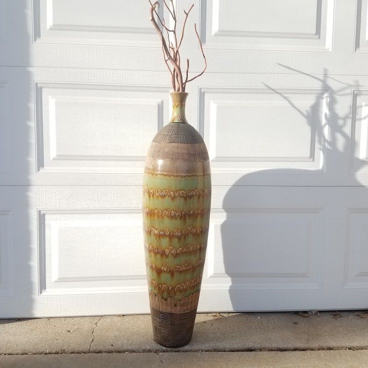 Ceramic Floor Vase Beautiful Drip Glaze