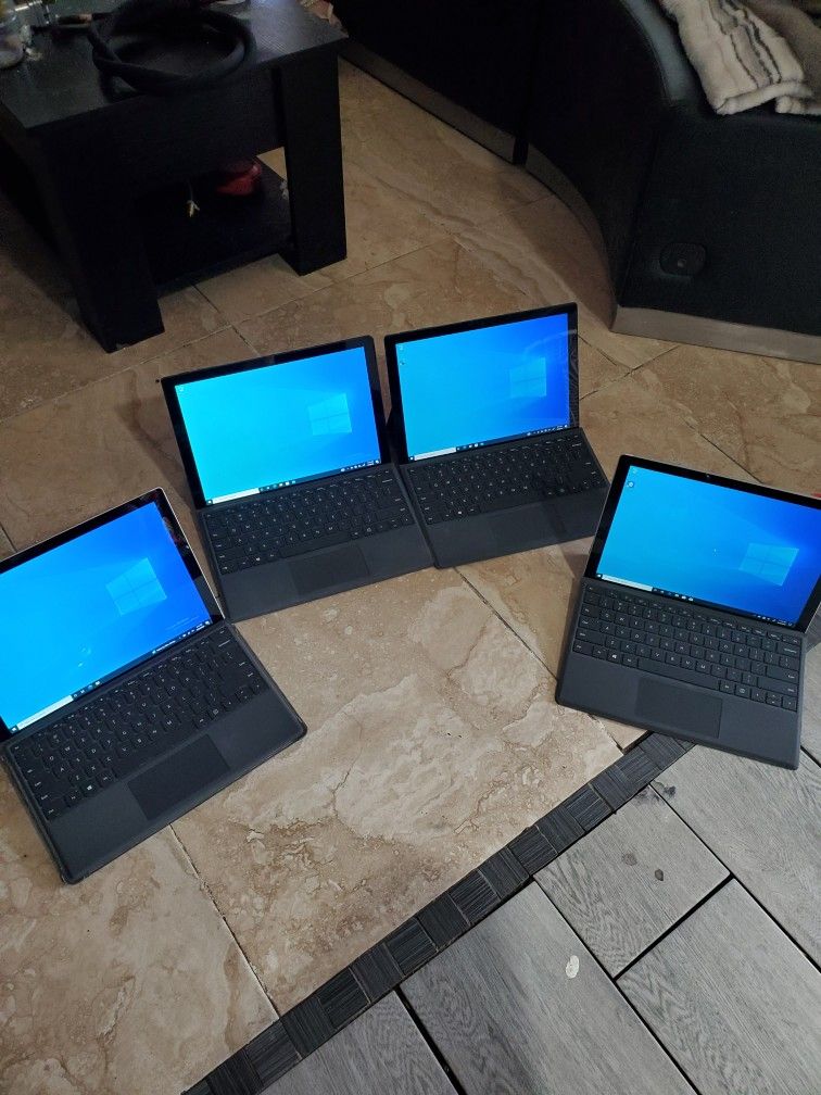 4 Microsoft Surface Pro's 6's 1796 2black 2gray 8GB 256GB 250 For All 4
