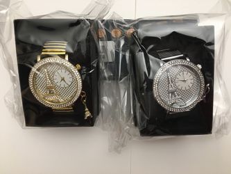 Women Set Of 2 Watch Towel Eiffel Gold Rose Gold