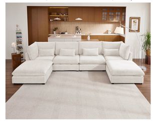 154” Oversized Chenille Cloud Modular Couch/Sofa