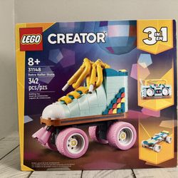 LEGO Creator 3 in 1 Retro Roller Skate Building Kit, Transforms from Roller Skate Toy to Mini Skateboard to Boom Box Radio, Birthday Gift for Skaters,