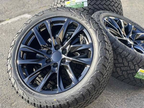 22" NEW Black Wheels Rims and Tires 2025 Chevy 2024 Chevrolet Silverado 1500 Tahoe Suburban GMC Sierra Yukon Cadillac IQ Escalade 22 Inch 285/45R22