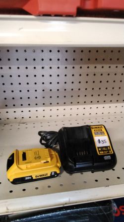 DeWalt 20V Battery and DCB107 Charger