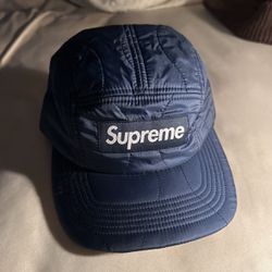 Quilted Navy Blue Supreme Hat