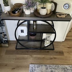 Industrial console table 4 tier Entryway
