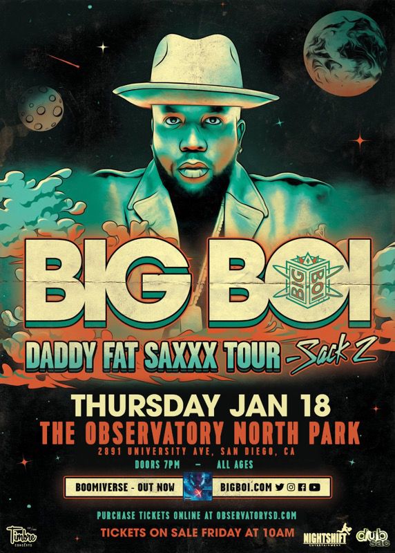 Big Boi at Observatory North Park Jan. 18th Tickets