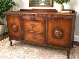 Antique credenza Buffet solid wood oak excellent condition