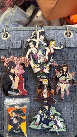 Anime pins demon slayer and Sasuke/Sakura