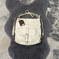 DIOPHY Los Angeles Ivory Shoulder Bag Women Purse Satchel Bag