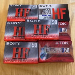 Sony FH90 Minutes 7 Pcs  TDK60  4 Pcs HF90 Minutes2 PCs
