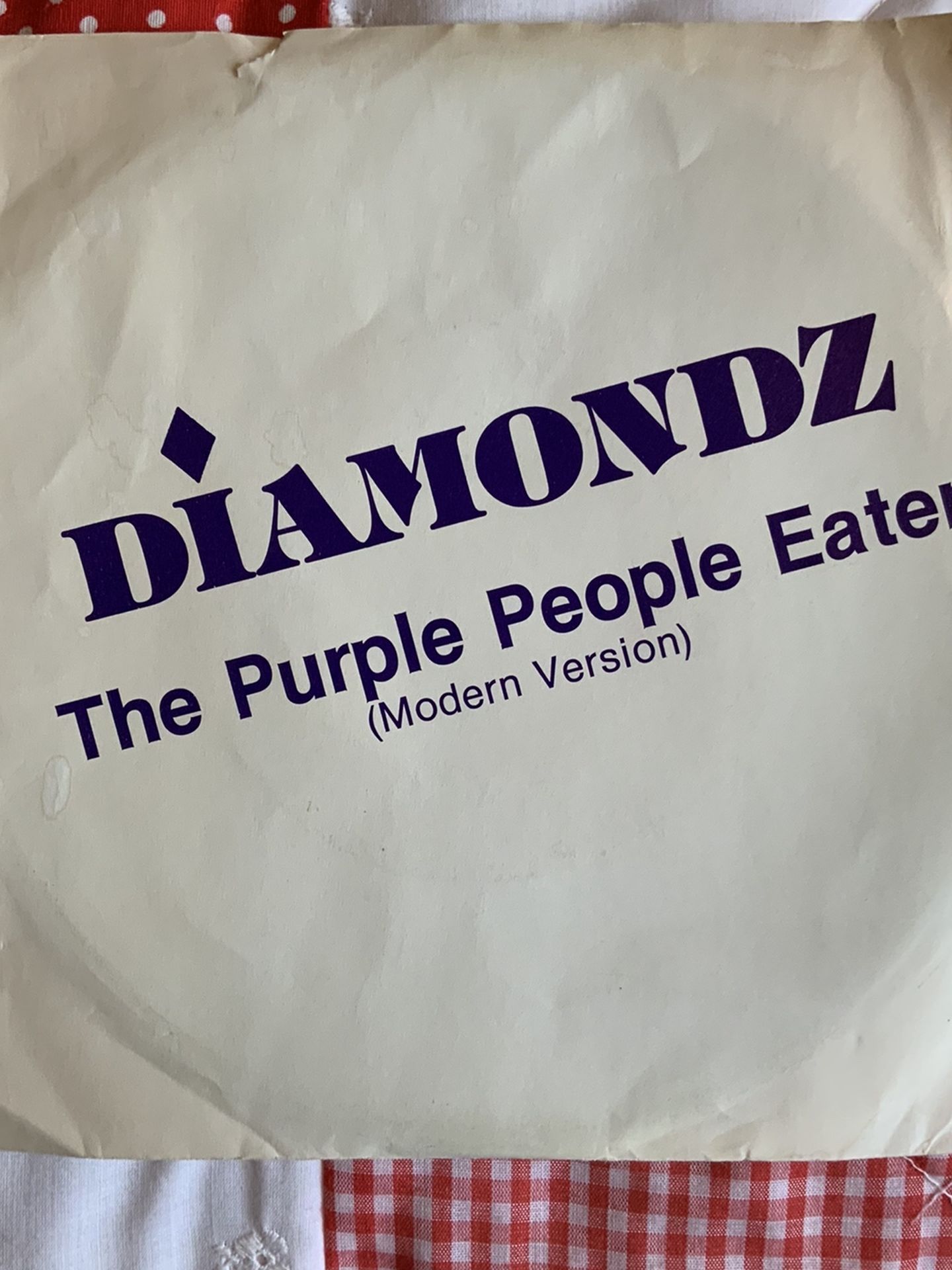 45rpm Diamonds Recording Of Purple People Eater $20