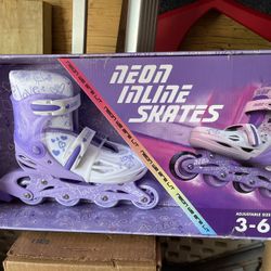 Neón Inline Skates ( Adjustable Sizes 3-6)  NEW Skates 