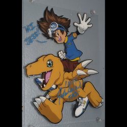 Autographed Digimon Glass Painting