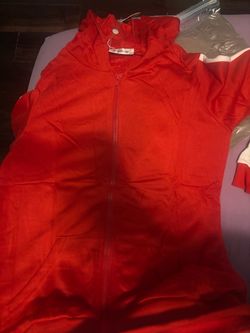Girls Red Zip-Up Hoodie