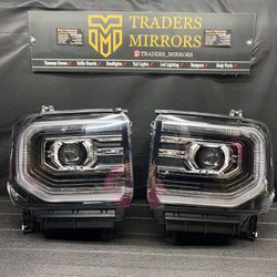 2014 - 2018 GMC Sierra Headlights Full LED