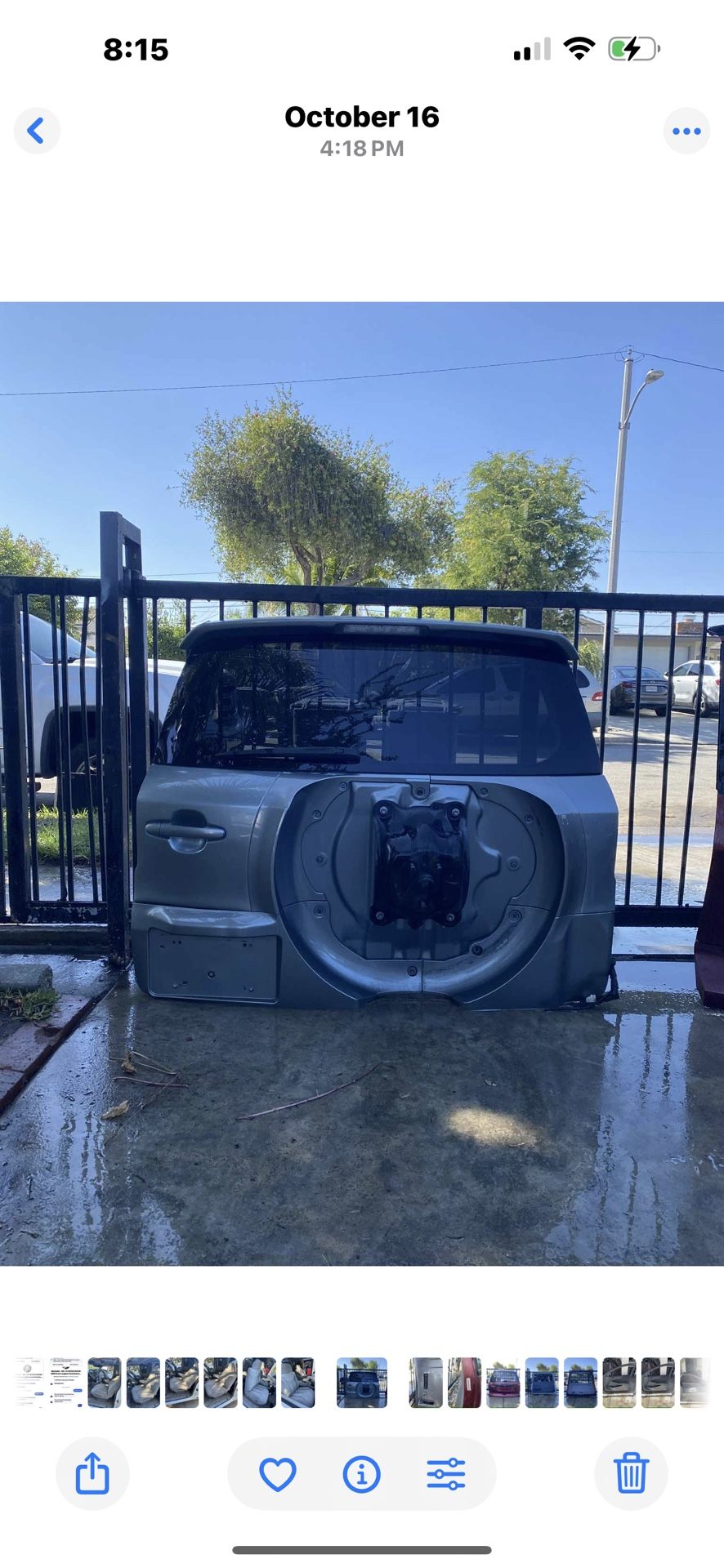 06 07 08 09 10 11 12 TOYOTA RAV4 REAR BACK DOOR TAIL GATE TRUNK REAR HATCH OEM