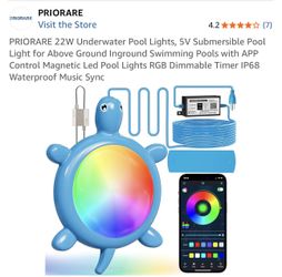 New in box Priorare Bluetooth LED Pool Light