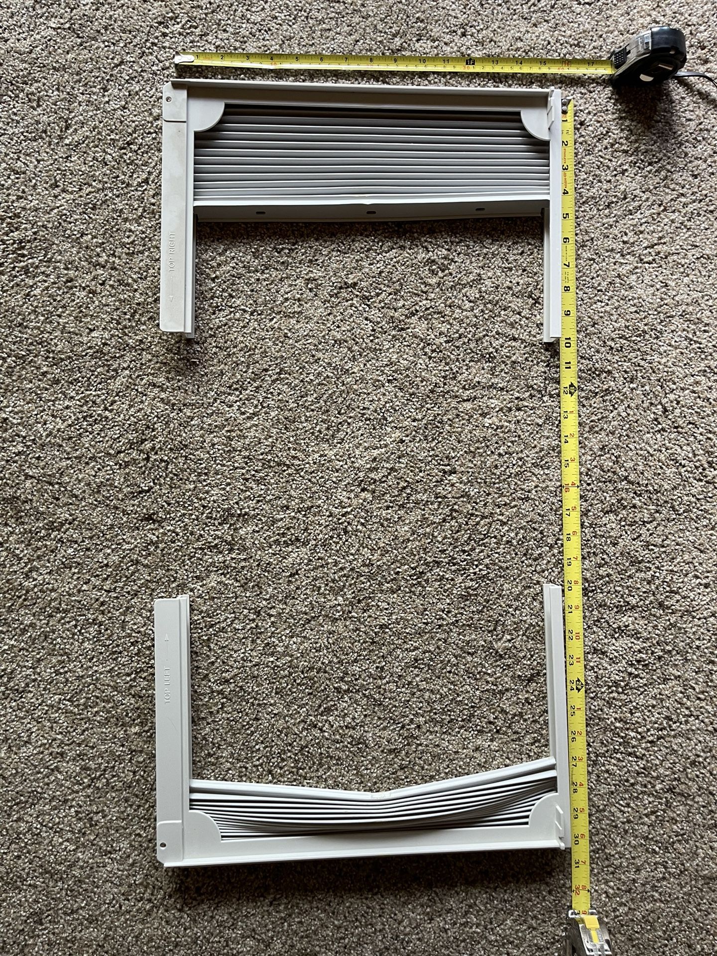 Window Air Conditioner Side Panels with Frame, Room AC Accordion Filler Curtain