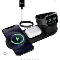 Aresh 3 in 1 Wireless Charging Station Compatible with Apple Products iPhone 12/12 mini/11/Pro Max X XS XR 8 Multiple Devices Watch SE 6 5 4 3 2 Airpo