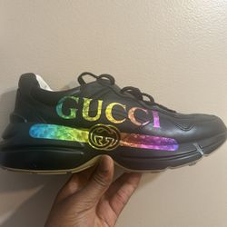 Gucci Rhyton Iridescent Logo Sneakers